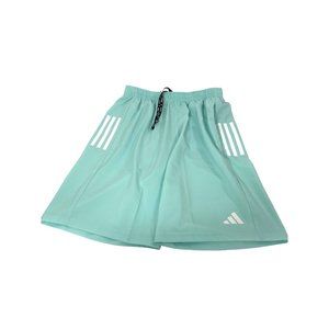Adidas Own The Run Men’s Shorts S Green White Triple Striped Logo 9” AEROREADY